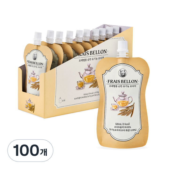 프레벨롱 순한 유기농 보리차, 120ml, 100개
