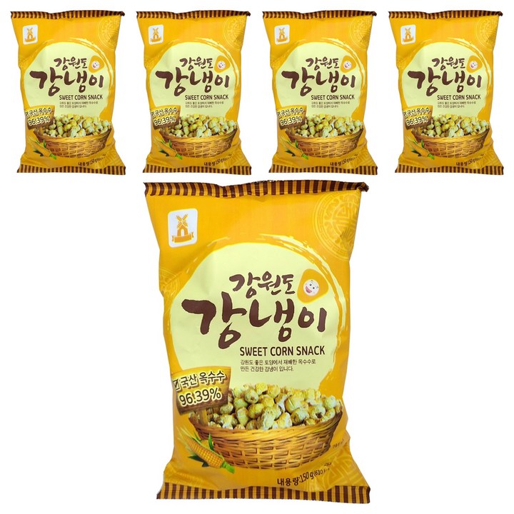 성부식품 강원도 강냉이, 150g, 5개