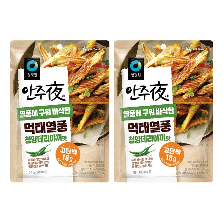 안주야 먹태열풍 청양데리야끼맛, 25g, 2개