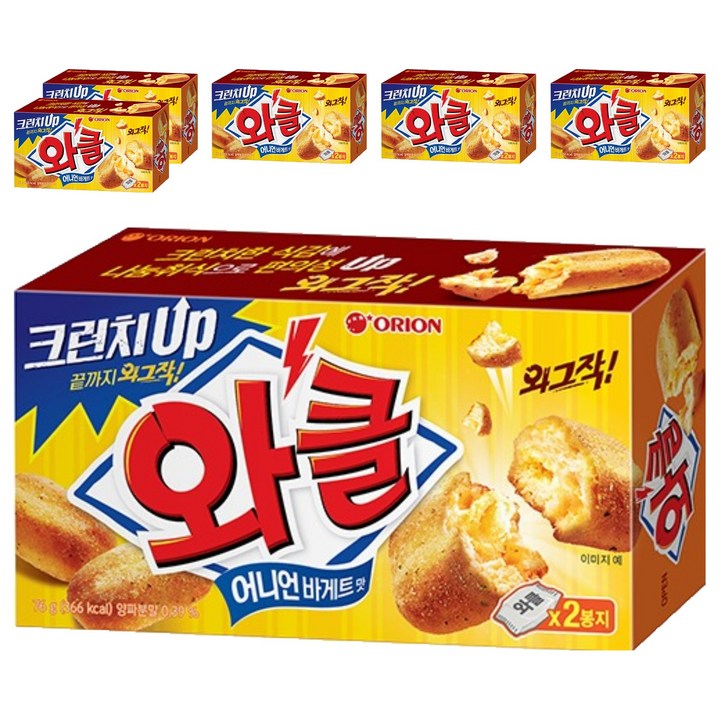 와클 어니언바게트맛, 76g, 6개