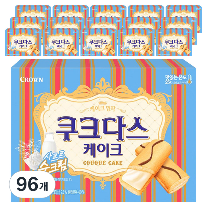 쿠크다스 케이크, 77g, 96개