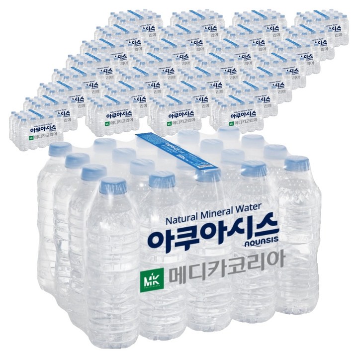 아쿠아시스 생수 무라벨, 500ml, 600개