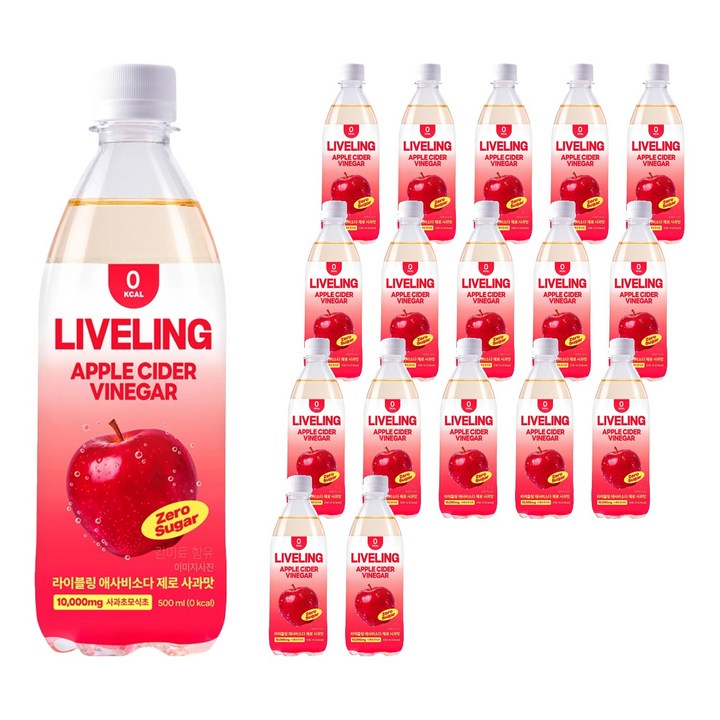 라이블링 애사비 소다 제로 사과맛, 500ml, 18개