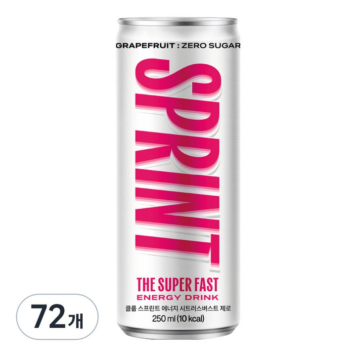 클룹 스프린트 에너지 드링크 시트러스버스트 제로, 72개입, 250ml