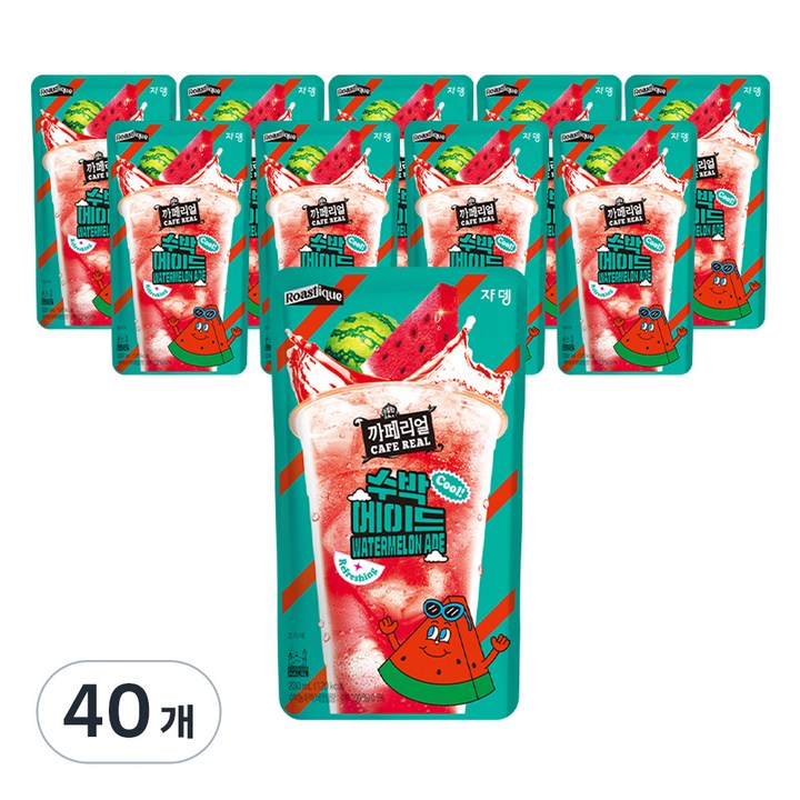 까페리얼 수박에이드, 230ml, 40개