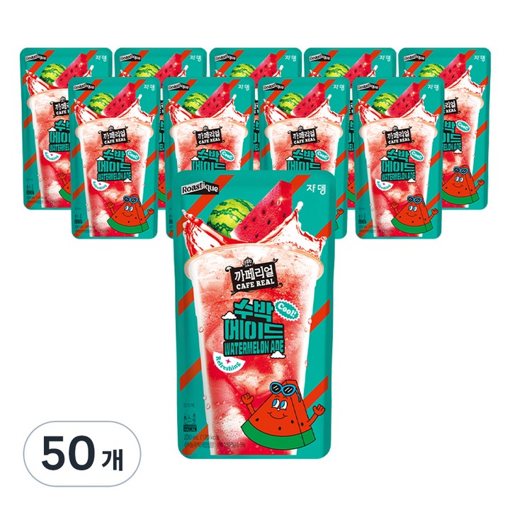 까페리얼 수박에이드, 230ml, 50개