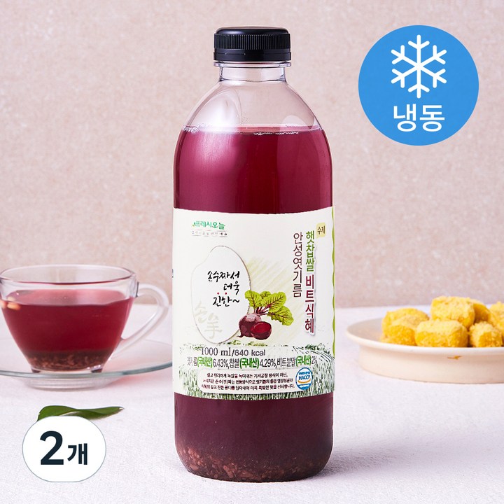 프레시오늘 안성엿기름 햇찹쌀 비트식혜, 1L, 2개