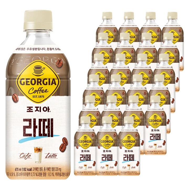 조지아 라떼 커피, 470ml, 24개