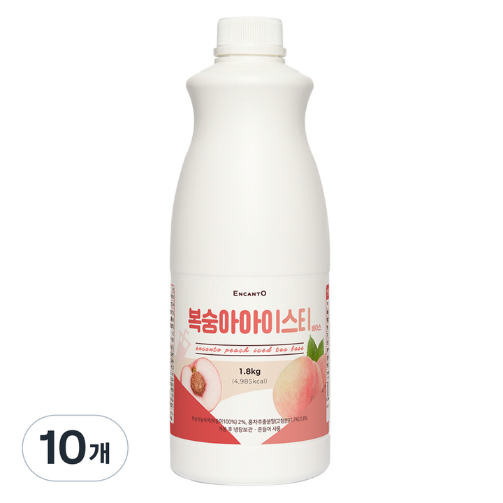 엔칸토 복숭아 아이스티 베이스, 10개, 1.8kg