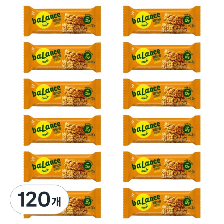 CJ제일제당 밸런스밀 프로틴바 피넛버터, 34g, 120개