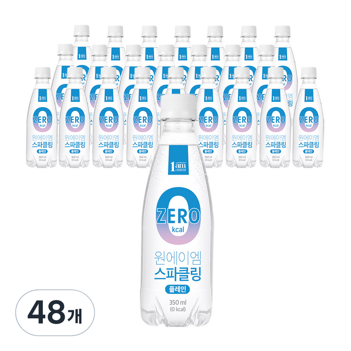 원에이엠 스파클링 탄산수 플레인, 48개, 350ml