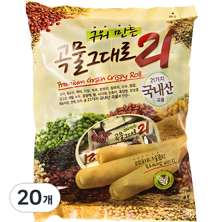 곡물그대로21 크리스피롤, 650g, 20개