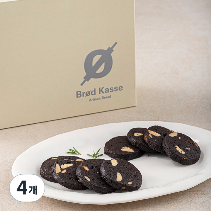 브로드카세 사브레 더블 딥초코 쿠키, 180g, 1개입, 4개