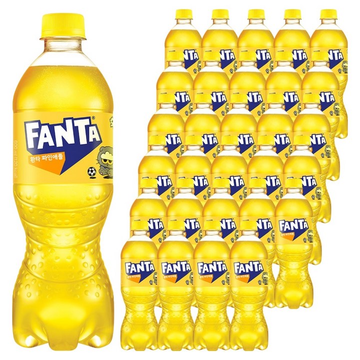 환타 파인애플 탄산음료, 600ml, 48개