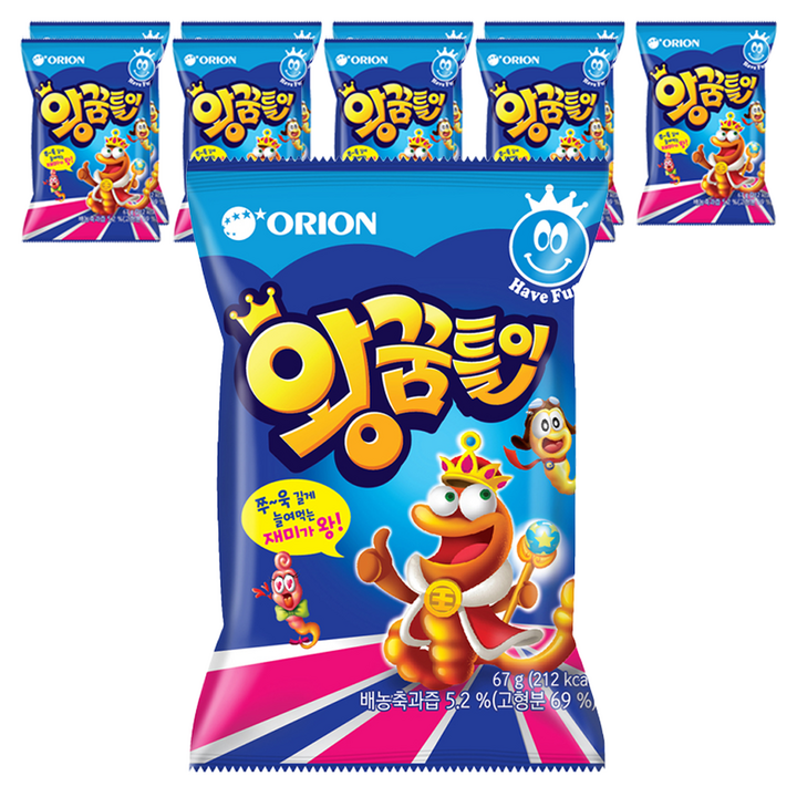 오리온 왕꿈틀이 젤리, 67g, 10개