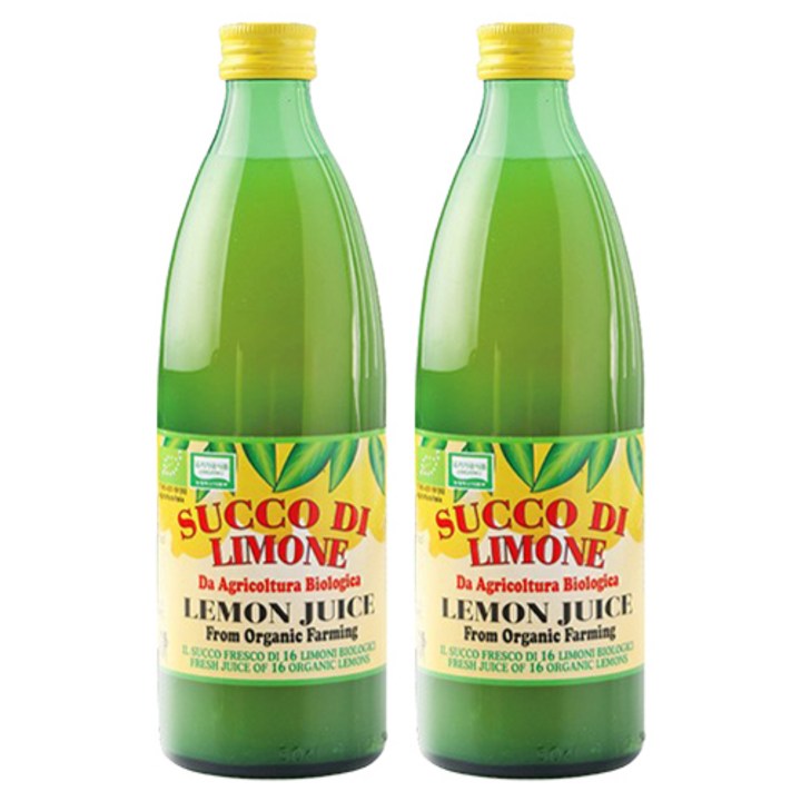 유로푸드 유기농 레몬쥬스, 500ml, 2개