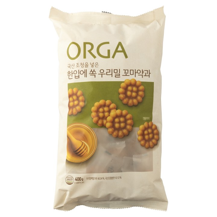 올가홀푸드 한입에 쏙 우리밀 꼬마약과, 400g, 1개