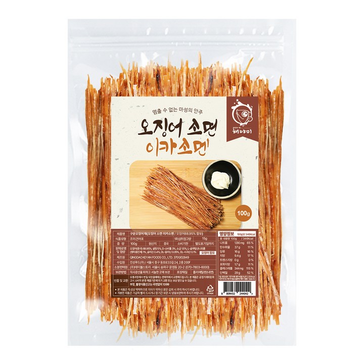 해야미 이카소멘 오징어소면, 100g, 1개