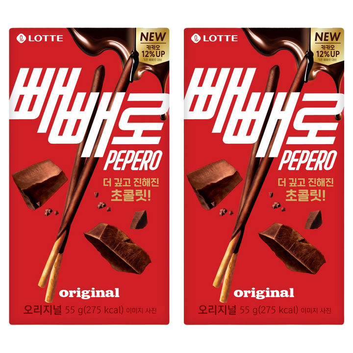 롯데웰푸드 빼빼로 초코, 55g, 2개