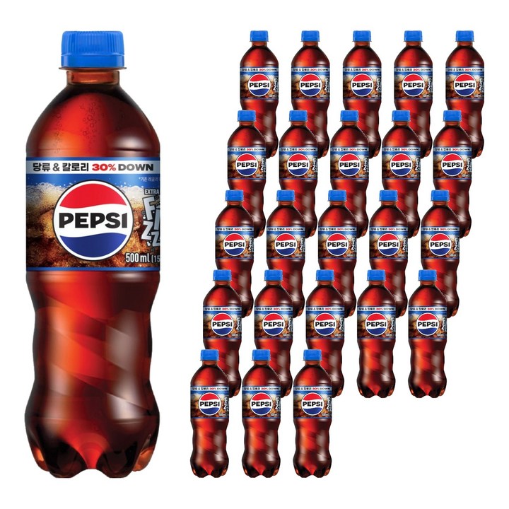 펩시 엑스트라 피즈 탄산음료, 24개, 500ml