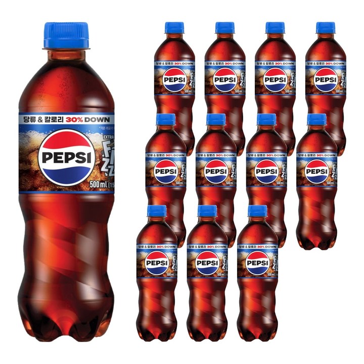 펩시 엑스트라 피즈 탄산음료, 12개, 500ml