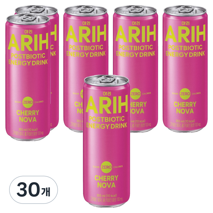 아리 포스트바이오틱 에너지드링크 체리노바, 30개, 355ml