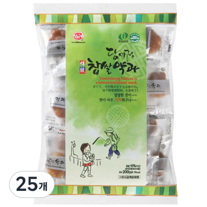 담미정 미니찹쌀약과, 200g, 25개