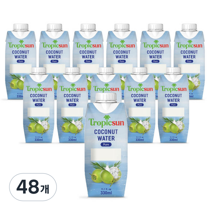 트로픽선 퓨어 코코넛워터, 330ml, 48개
