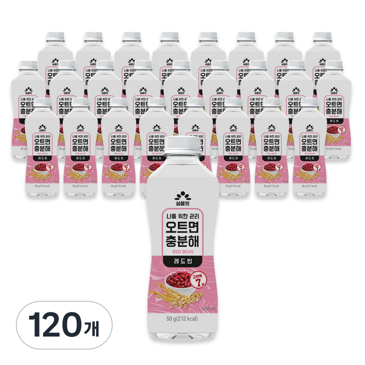 심플잇 오트면충분해 레드빈, 120개, 50g