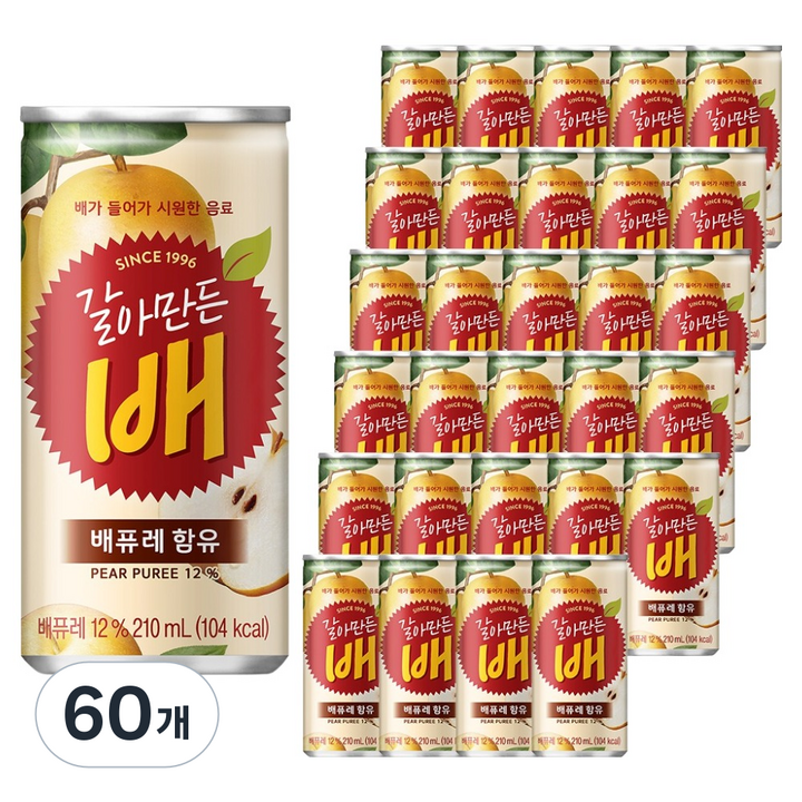 갈아만든배, 210ml, 60개