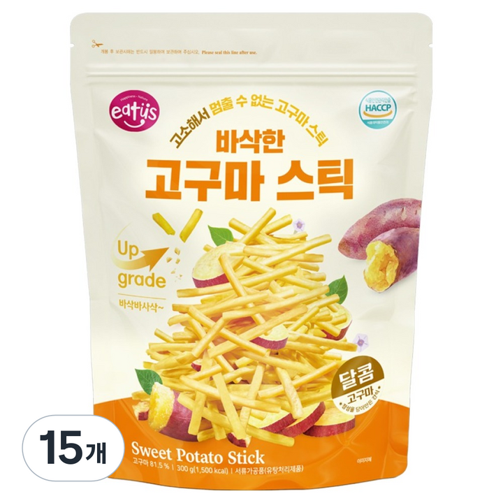 이더스 바삭한 고구마스틱, 15개, 300g