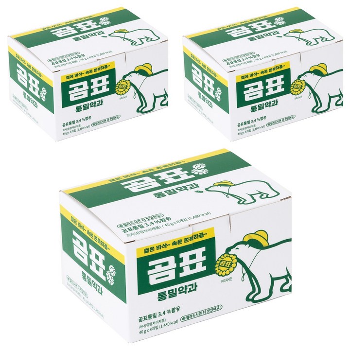 곰표 통밀 약과 8p, 3개, 320g
