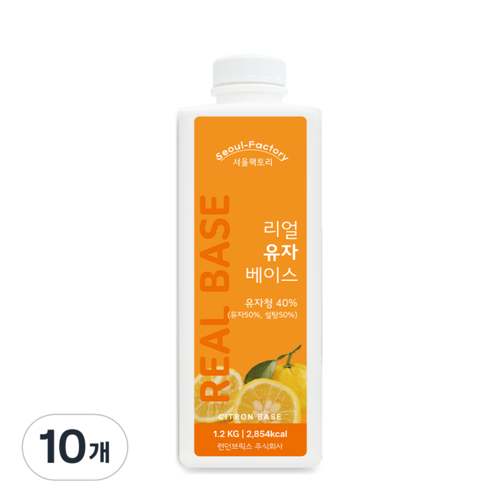 서울팩토리 리얼 유자 베이스, 1.2kg, 10개