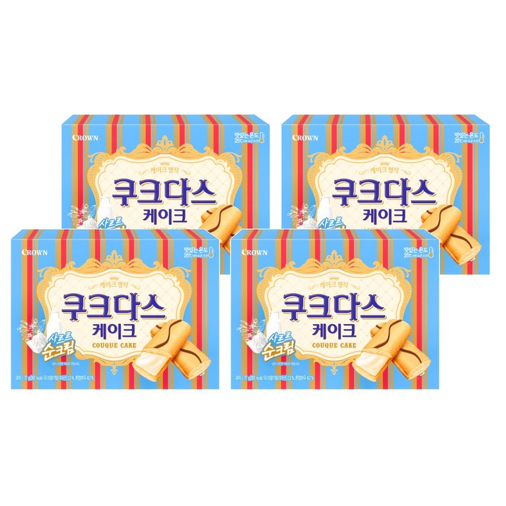 쿠크다스 케이크, 77g, 4개