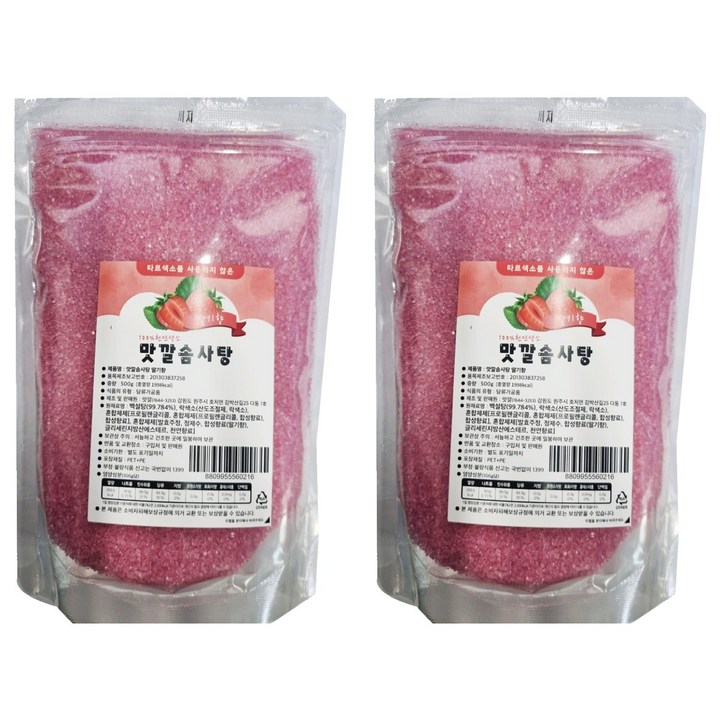 맛깔 솜사탕 설탕 딸기향, 500g, 2개