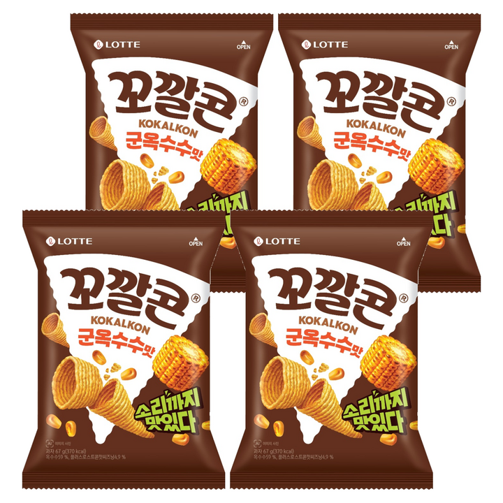 꼬깔콘 군옥수수맛, 67g, 4개