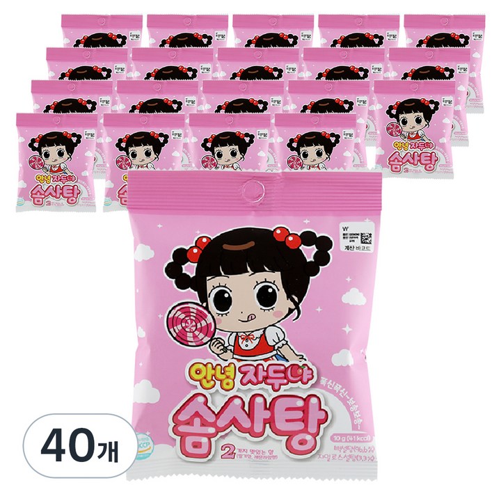 안녕자두야 한입 솜사탕, 40개, 7g
