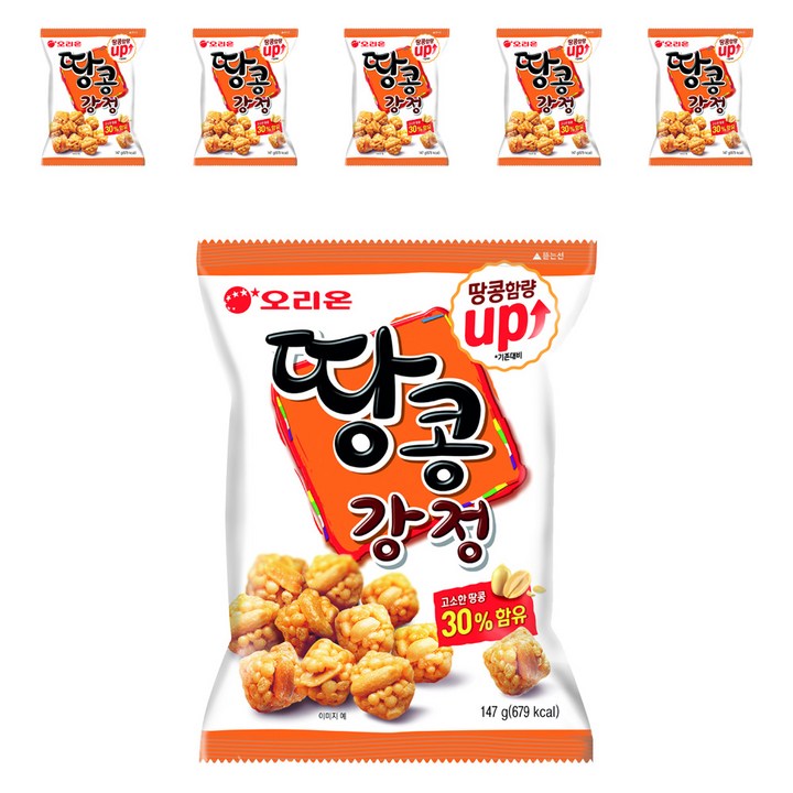 오리온 땅콩강정, 147g, 6개