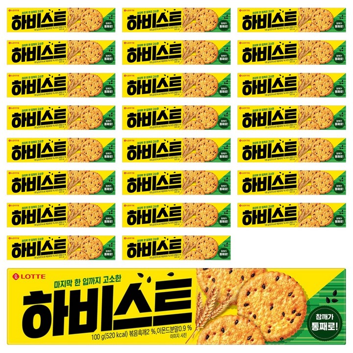 롯데웰푸드 하비스트 오리지널, 100g, 24개