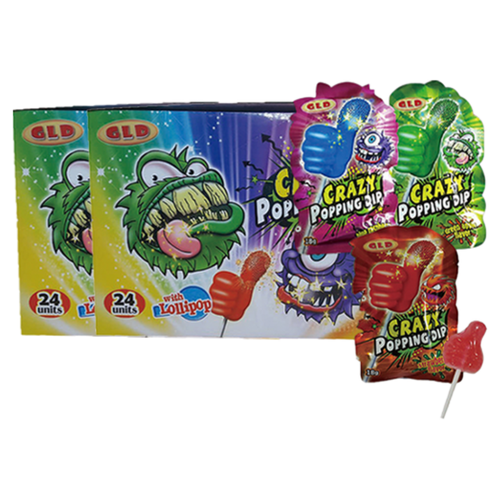 글로델 크레이지 팝핑 딥 캔디 24p, 432g, 2박스