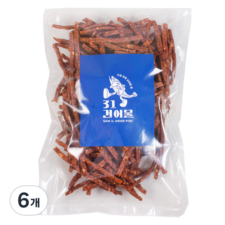 31건어물 치즈 오징어 육포, 500g, 6개