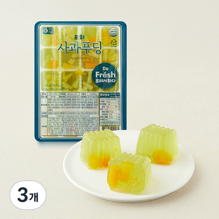 프하 사과푸딩, 50g, 3개, 20개입