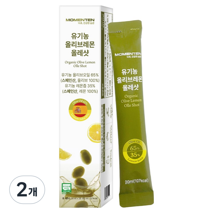 모먼튼 올리브레몬 올레샷 3p, 2개, 60ml