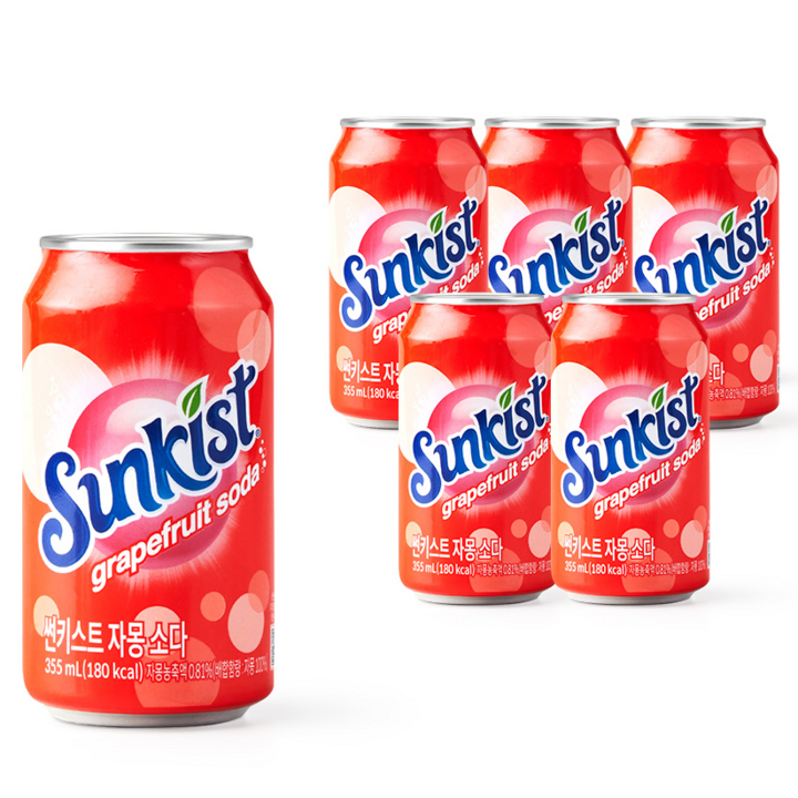 썬키스트 자몽 소다, 355ml, 1개