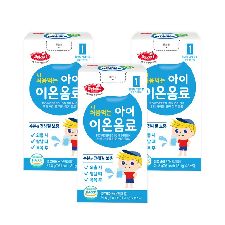 베베스트 처음먹는 아이 이온음료 분말가루타입, 3.1g, 24개