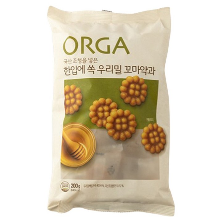 올가홀푸드 한입에 쏙 우리밀 꼬마약과, 200g, 1개