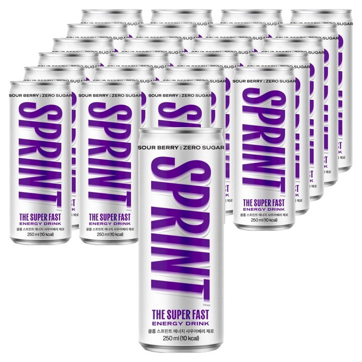 클룹 스프린트 에너지드링크 사우어베리 제로, 250ml, 24개