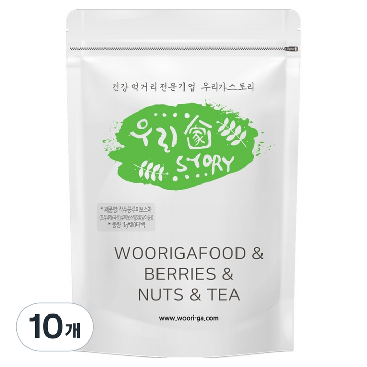 우리가스토리 작두콩 루이보스차, 1g, 80개입, 10개