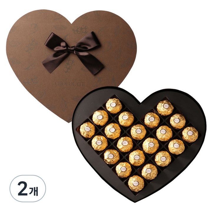 페레로로쉐 하트 초콜릿 선물포장 세트 T21, 262.5g, 2개