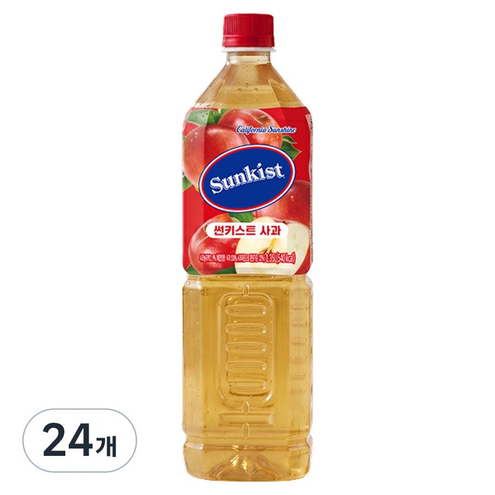 썬키스트 사과 주스, 24개, 1.35L
